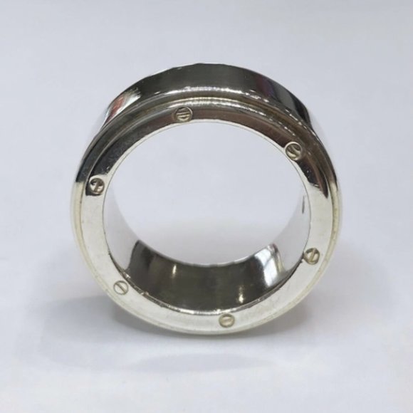 WOW!! LIKE NEW!! Masculine Tiffany & Co. Sterling Silver Men's Metropolis Ring - Picture 4 of 4